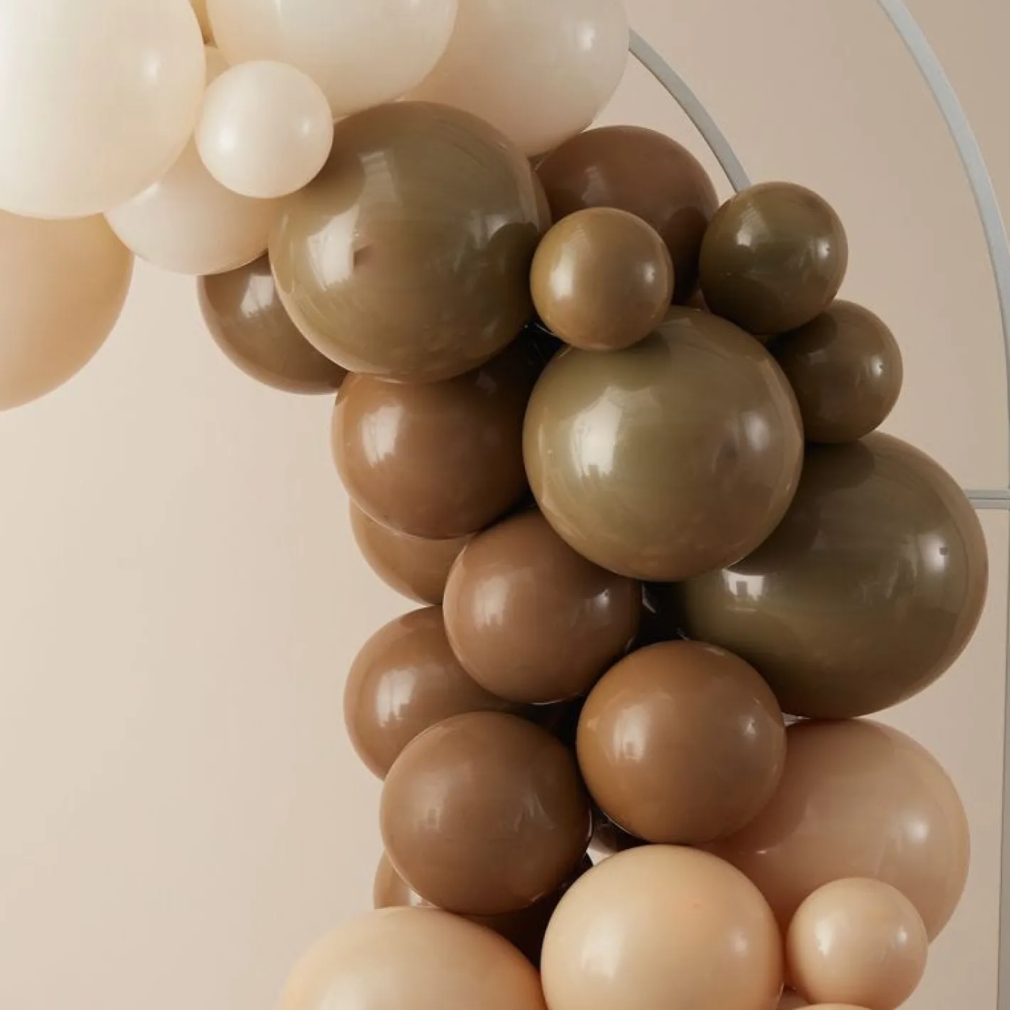 Nude And Brown Balloon Arch Kit - 70 Balloons<Party Delights Discount