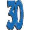 Number 30 Blue Cardboard Cutout - 176Cm X 99Cm<Party Delights Best