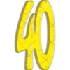 Number 40 Yellow Cardboard Cutout - 167Cm X 93Cm<Party Delights Hot