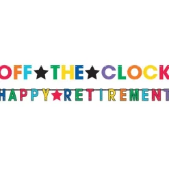 Officially Retired Jumbo Letter Banner (2Pk)<Party Delights Discount