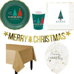 Party Delights Tableware<Oh Christmas Tree - Deluxe Party Pack For 16
