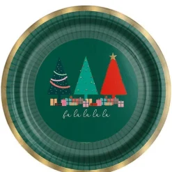 Party Delights Tableware<Oh Christmas Tree Plate - 23Cm (8Pk)