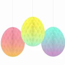 Ombre Hanging Honeycomb Eggs (3Pk)<Party Delights Best