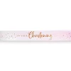 On Your Christening Pink Foil Banner - 2.74M<Party Delights Clearance