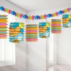 Paper Lantern Garland - 3.7M Hawaiian Decoration<Party Delights New