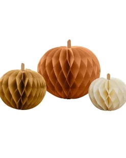 Party Delights Hanging Decorations<Paper Pumpkin Honeycomb Decorations (3Pk)