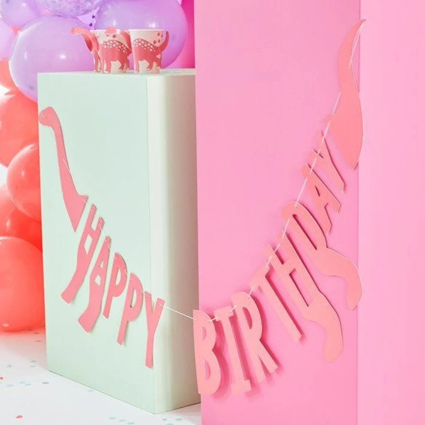 Party Like A Dinosaur Happy Birthday Bunting - 137Cm<Party Delights Discount