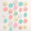 Pastel & Metallic Large Circle Hanging String Decoration (5Pk)<Party Delights