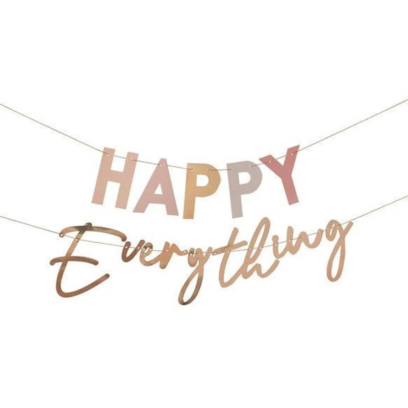 Pastel And Gold Happy Everything Party Bunting<Party Delights New