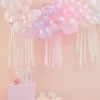 Pastel, Pearl & Ivory Balloon Arch With Streamers - 50 Balloons<Party Delights Best
