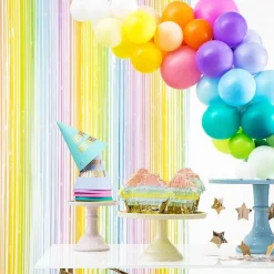 Pastel Rainbow Backdrop Curtain - 1.9M X 1M<Party Delights Sale