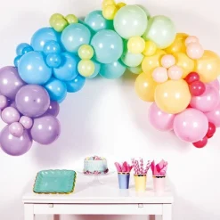 Pastel Rainbow Balloon Arch Garland Diy Kit - 78 Balloons<Party Delights Best