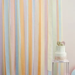 Pastel Streamer Party Backdrop<Party Delights Hot