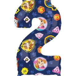 Paw Patrol Number 2 Foil Balloon - 26"<Party Delights Clearance