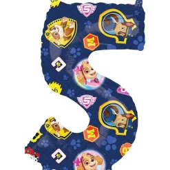 Paw Patrol Number 5 Foil Balloon - 26"<Party Delights Hot