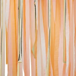 Peach & Gold Streamer Backdrop<Party Delights Online