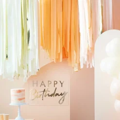 Peach & Gold Streamer Ceiling Kit<Party Delights Sale