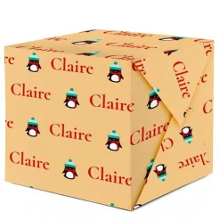 Party Delights Gift Wrapping<Penguin Christmas Personalised Wrapping Paper- 62 X 100Cm Sheet