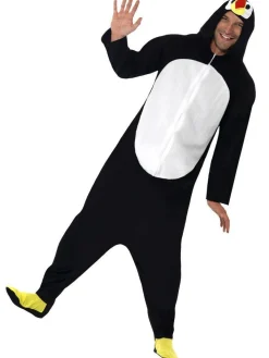 Men's Party Delights Men's<Penguin Onesie - Adult Costume