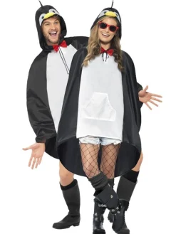 Women's Party Delights Women's<Penguin Party Poncho - Adult Costume