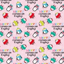 Party Delights Gift Wrapping<Penguin Sparkle Christmas Personalised Wrapping Paper - 62 X 100Cm Sheet