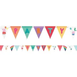 Peppa Pig Paper Bunting - 3.3M<Party Delights Clearance