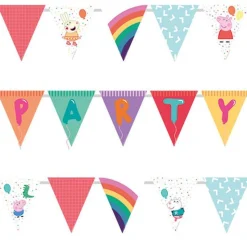 Peppa Pig Paper Bunting - 3.3M<Party Delights Clearance