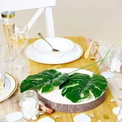 Philo Spray Tropical Leaf Decorations (12Pk)<Party Delights