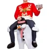 Men's Party Delights Men's<Piggyback Snowman - Adult Costume