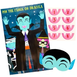 Party Delights Games<Pin The Fangs On Dracula Game