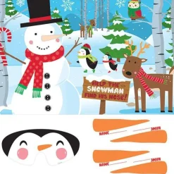 Party Delights Christmas Games<Pin The Nose On The Snowman Game