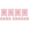 Pink & Gold Customisable Ribbon Banner With Stickers - 1.7M<Party Delights New