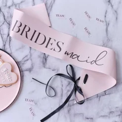 Pink Bridesmaid Sash (2Pk)<Party Delights Hot