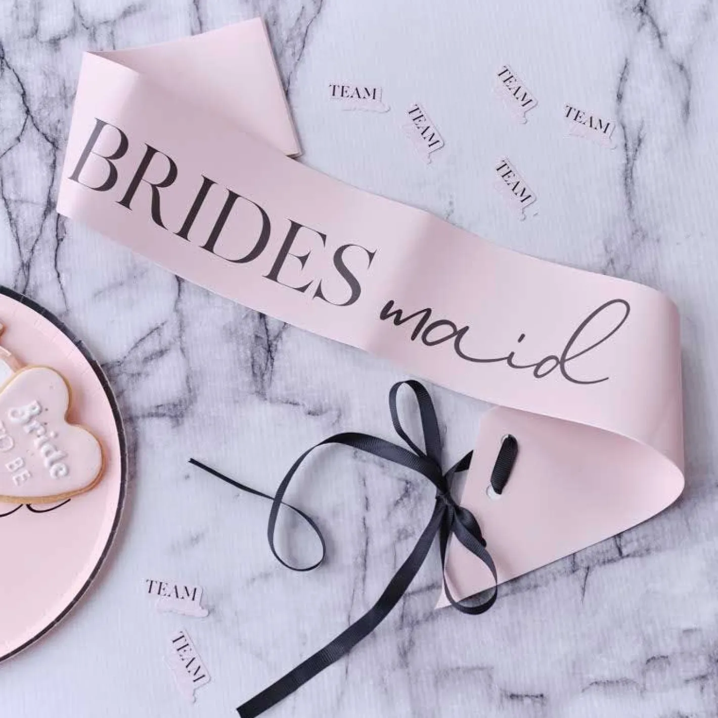 Pink Bridesmaid Sash (2Pk)<Party Delights Hot