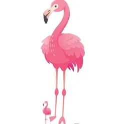 Pink Flamingo Cardboard Cutout - 150Cm X 55Cm<Party Delights Best