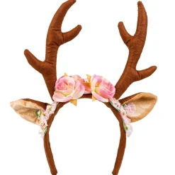 Pink Floral Reindeer Headband<Party Delights Clearance