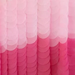 Pink Ombre Tissue Paper Discs Backdrop<Party Delights Outlet