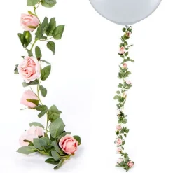 Pink Rose Garland - 1.75M<Party Delights Hot
