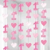Pink 1St Birthday String Decoration (6Pk)<Party Delights Discount