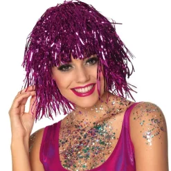 Pink Tinsel Wig<Party Delights Sale