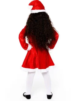 Kids' Party Delights Kids'<Plush Miss Santa Dress - Child Costume