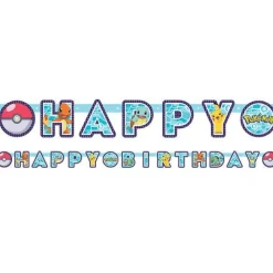 Pokemon 'Happy Birthday' Paper Letter Banner - 2.1M<Party Delights