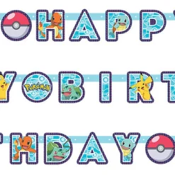 Pokemon 'Happy Birthday' Paper Letter Banner - 2.1M<Party Delights