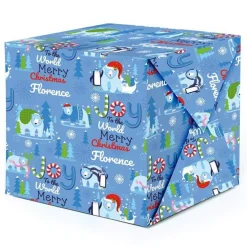 Party Delights Gift Wrapping<Polar Bear Christmas Personalised Wrapping Paper - 62 X 100Cm Sheet