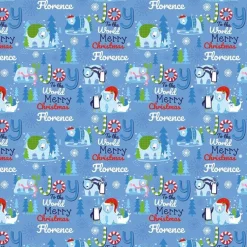 Party Delights Gift Wrapping<Polar Bear Christmas Personalised Wrapping Paper - 62 X 100Cm Sheet