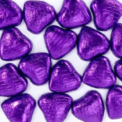 Purple Foil Chocolate Hearts X20<Party Delights Best