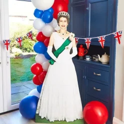 Queen Elizabeth 1954 Coronation Carboard Cutout - 181Cm X 74Cm<Party Delights Online