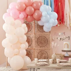 Rainbow Balloon Arch Backdrop - 75 Balloons<Party Delights Hot