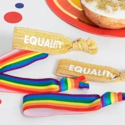 Rainbow Equality Wristbands (5Pk)<Party Delights