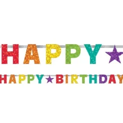 Rainbow 'Happy Birthday' Paper Banner - 2.3M<Party Delights
